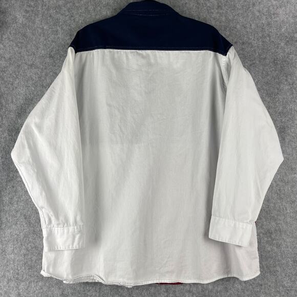 Wrangler Western Shirt Mens 3XL Button Down Texas Flag Embroidery Cowboy Rodeo - Picture 8 of 11